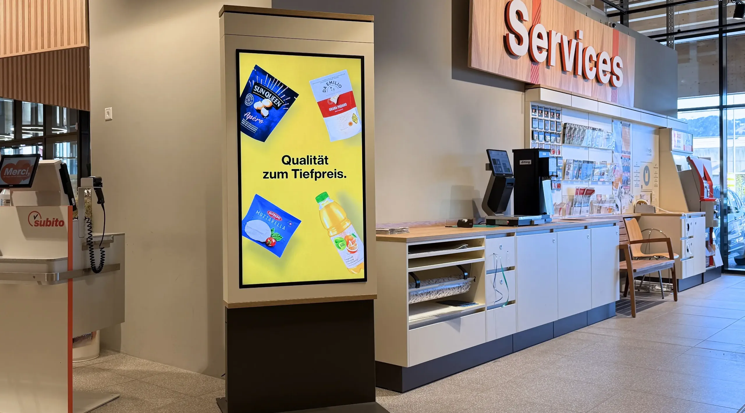 Migros Info Stele Filiale Stettbach