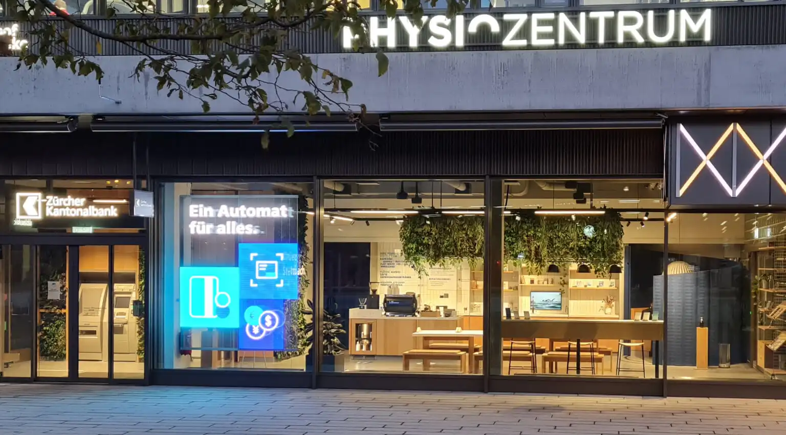 Transparente LED im Retail
