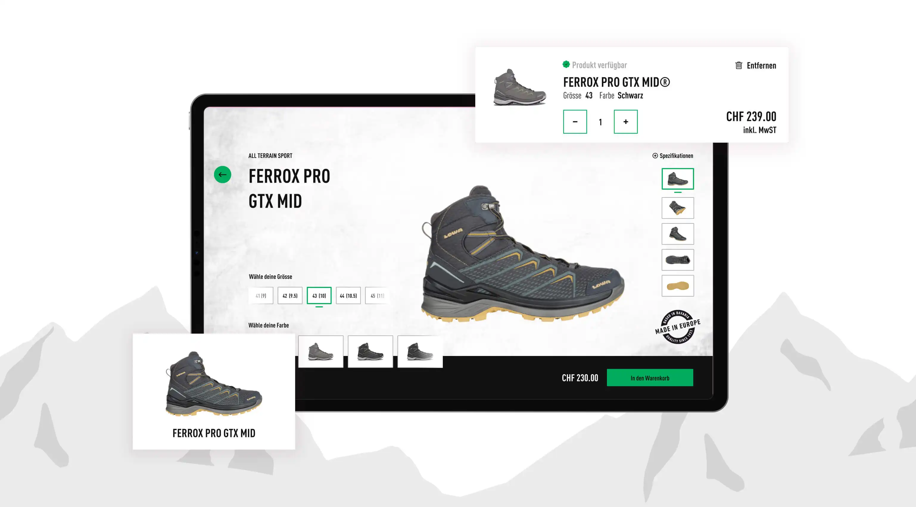 LOWA 360 Sales & Advisory Tool Schuhfinder