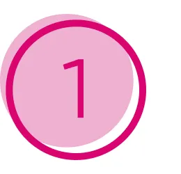 Circle icon with number 1 representing analysis phase, jls analyzes customer journeys and identifies key digital touchpoints.
