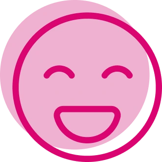 Friendly smiley icon representing simplified customer journeys, jls optimizes complex processes with hybrid interfaces combining AI and UX.