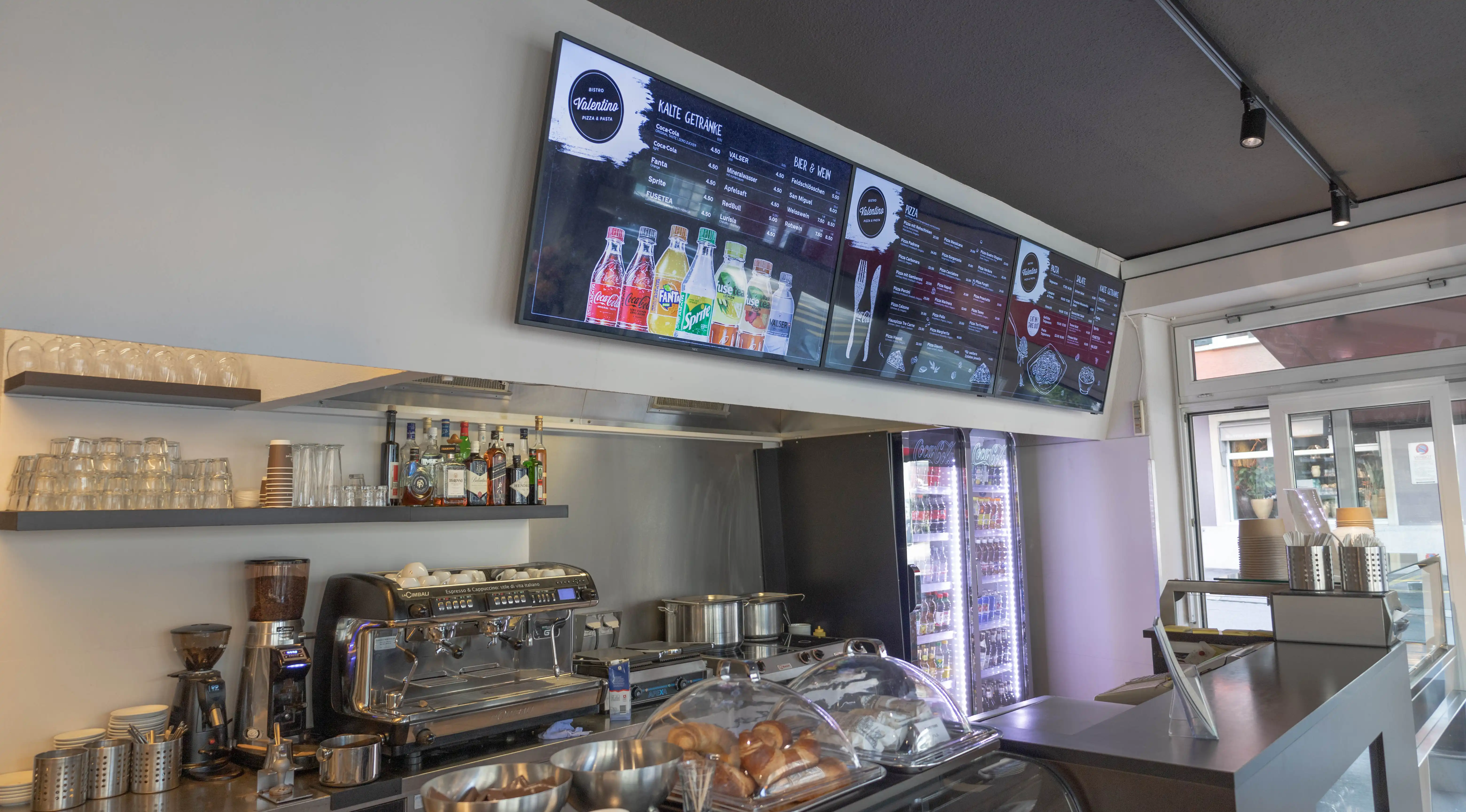 Coca-Cola HBC Digital Signage Screens in Bistro